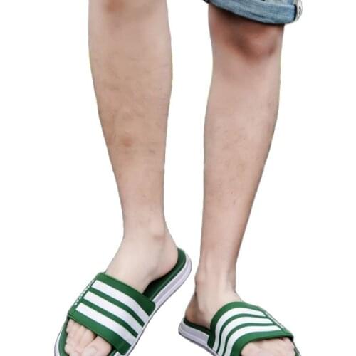 Slippers men a word procrastinates thick bottom anti-slip soft bottom couples outdoor fashion personality streaks yards beach