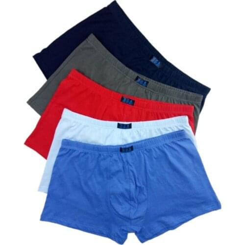 5pcs/lot Male middle-aged elderly boxerbriefs cotton high waist8XL father underwearold man breathable panties lingerie plus size