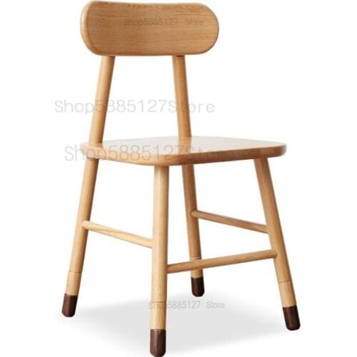 All Solid Wood Seat Oak Back Chair Children Writing Chair Can Be Raised And Lowered Home Simple Student Chair