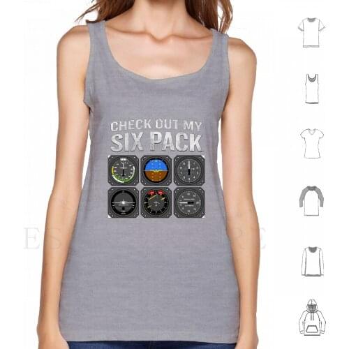 Check Out My Six Pack Aviation Funny Fake Muscle Tank Tops Vest Sarcasm Sarcastic Funny Hilarious Humor Cool Awesome