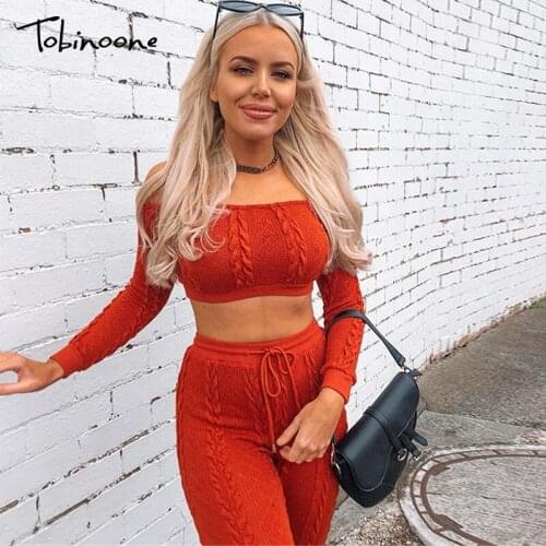 Tobinoone Women knitted sexy jumpsuit slim rompers elastic sweater jumpsuit White ladies chic autumn winter long jumpsuit 2019