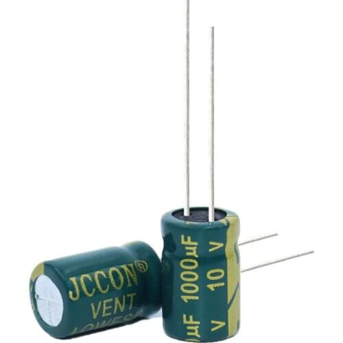 20pcs High frequency low resistance aluminum electrolytic capacitor 10V1000uf 1000uf10v volume: 8x12