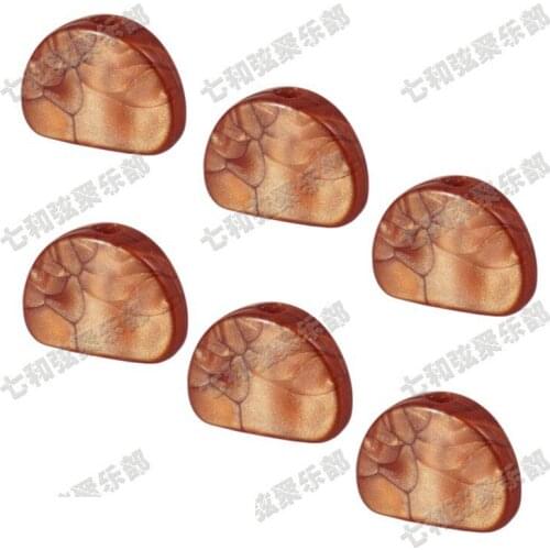 6 Pcs Coffee color Big Semicircle shape Guitar Tuning Pegs Tuners Machine Heads replacement Buttons knobs Handle (KF-DB-XL-6)