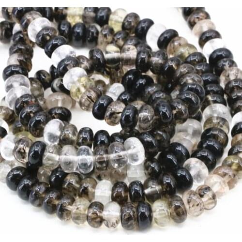 6 style black watermelon synthetic tourmaline stone crystal square rectangle coin rice abacus jewelry loose beads 15inich B516