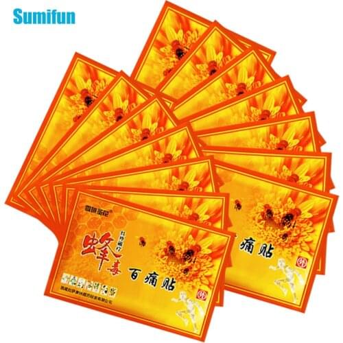 80pcs Bee Arthritis Pain Relief Patch Medical Cold Compress Plaster Upper Body Back Neck Muscle Shoulder Therapy Stickers