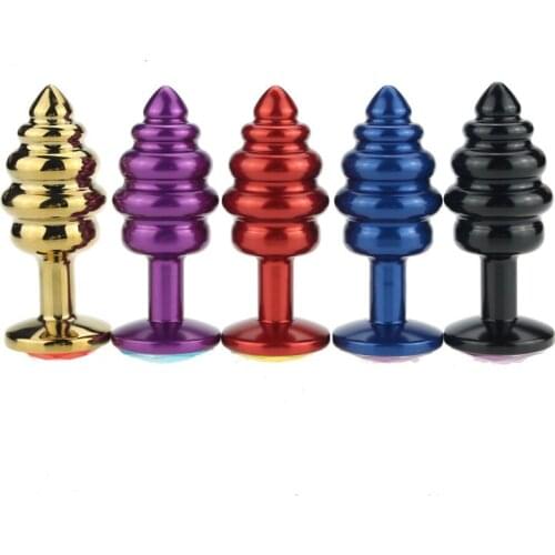 Metal Butt Massager Sex Toys Aluminium Alloy Anal Inserted Butt Plug Anal Beads Sex Product For Man & Women