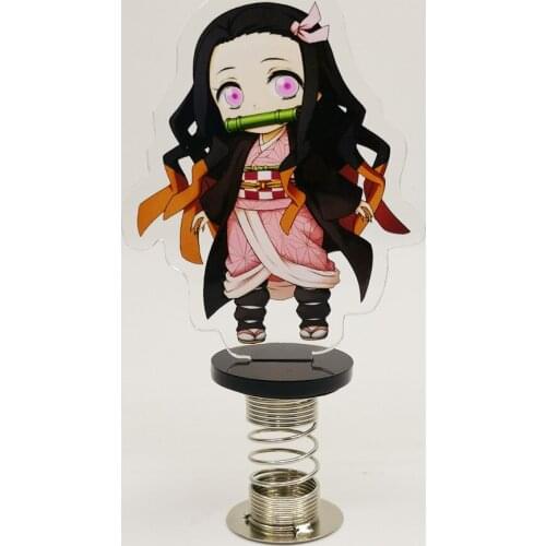 Anime Anime Demon Slayer: Kimetsu no Yaiba Car decorations Moving head spring dolls Car interior decorations toy gift