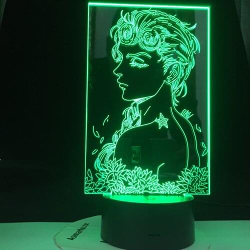 Anime JoJos Bizarre Adventure Art Gadget Touch Sensor Colorful Nightlight for Room Decor 3d Lamp Jojo Led Night Light Figure
