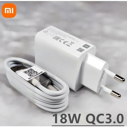 Xiaomi 18W Fast Charger Original QC 3.0 EU Quick Travel Wall Charge Adapter USB C For Mi 8 9 SE A2 A3 Mix 3 Redmi Note 7 8 9 Pro