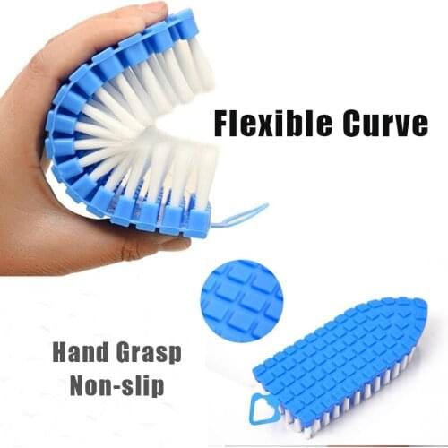 Household Bath Cleaning Brush Hook Design 360 Degree Flexible Corner Kitchen Sink Cleaning Brush Bathroom Toilet Home Clean Tool