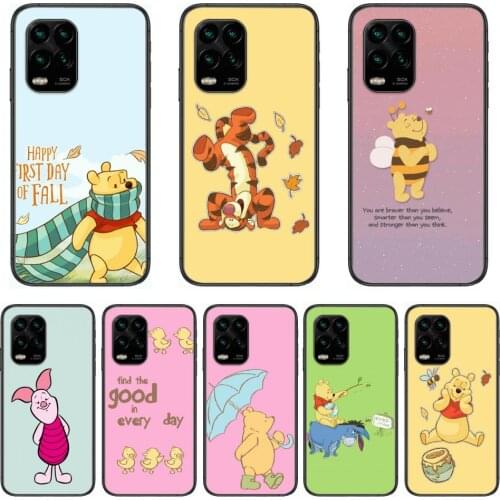 Phone Case Disney Winnie Donkey Tiger Phone Case For xiaomi Redmi Note 9S 8 7 6 5 A Pro T Anime Black Cover Silicone Back Prett