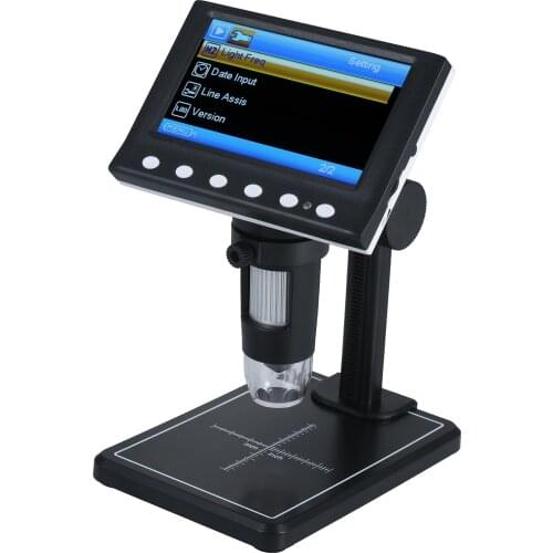 Digital Microscope 4.3-inch 1000X Magnification LCD Microscope Microscope Video Camera Microscope with 8 Adjustable LED Light