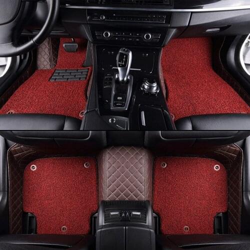 CUWEUSANG Custom Leather car floor mats for Audi Q3 A3 A6 Q5 A4 Q7 A5 A7 S3 S5 S6 S7 S8 R8 TT SQ5 SR4-7 A1 A8 Double foot mats