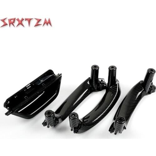 Interior Door ABS Carbon Fiber Color Pull Handle Inside Trim For BMW X3 X4 F25 F26 2010 2011 2012 2013 2014 2015 2016