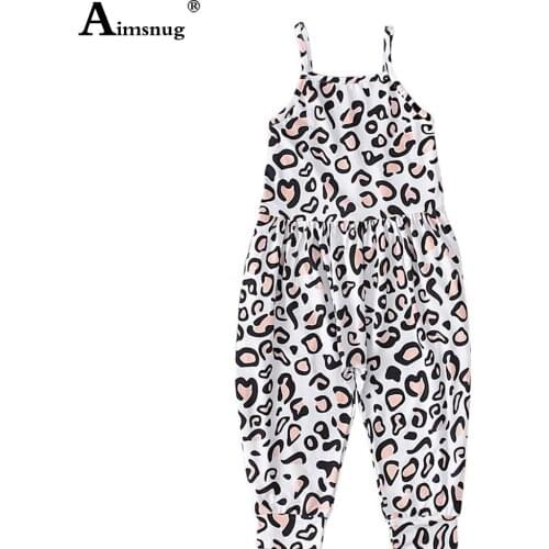 Children Sweet Print Jumpsuits Kids Clothes Fashion Pocket Design Romper European Style 2021 Summer Baby Girls Onesie Bodysuits