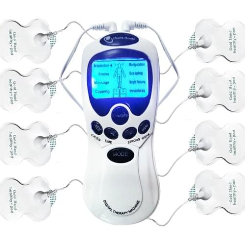 Electric TENS Massager Digital Therapy Machine EMS Muscle Stimulator Meridian Neck Back Massager Pain Relief Electrostimulator