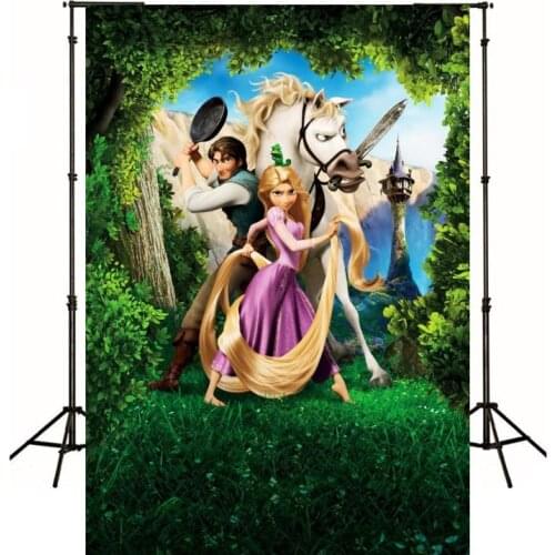 Cartoon Hair Princess Photography Background Live Backdrop Kids Baby Birthday Party Decoration Wallpaper Tapestry Photo Studio