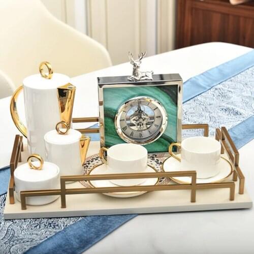 Ceramic Tea Set Drinkware Cup Phnom Dish Large Kattle White Sugar Bowl Milk Can Coffee Pot Bar Home Kitchen Supplies Waterware