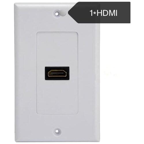 LBSC HDMI 1 Port AV Audio Video Wall Face Plate Panel Cover Outlet HD 1080p Coupler ABS