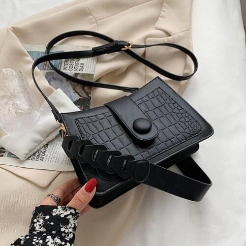 Stone Pattern Small PU Leather Crossbody Bag for Women 2021 Trends Shopper Designer Luxury Shoulder Clutch Purses and Handbags