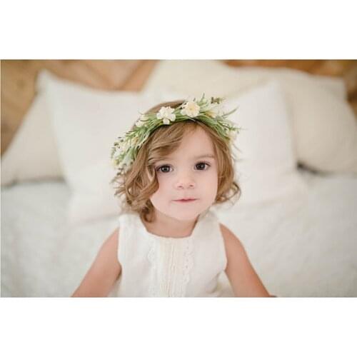 Fashion Florals Headband Girls Newborn Baby Princess Hairbands Beach Child Kids Wreath Accessory Fresh Style Cute Headwear Gifts