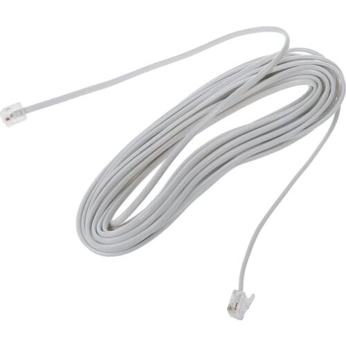 9M 30ft RJ11 6P2C Modular Telephone Phone Cables Wire White