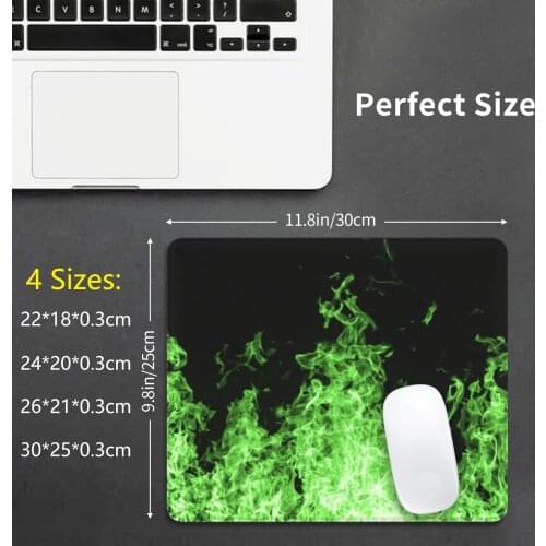 Real Green Flames Mouse Pad 2947 Billie Real Fire Belly Ache Bellyache Burning Vsco Girl Tumblr