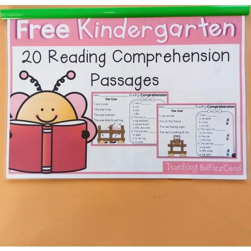 21 Pages Reading Comprehension Colorful Exercise English Workbook Educational Exercise Training Book Kids Montessori Materials
