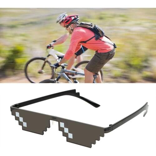 YOSOLO Motocross Bike Racing Glasses Motocycle Sunglasses 3/6 Bit MLG Pixelated Sunglasses UV Protection Mosaic Vintage Eyewear