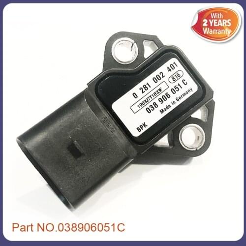 OEM 0281002401 038906051C 038906051 MAP Sensor Intake Air Boost Pressure Map Sensor For Audi A1 A3 A4 TT For VW Golf Seat Skoda