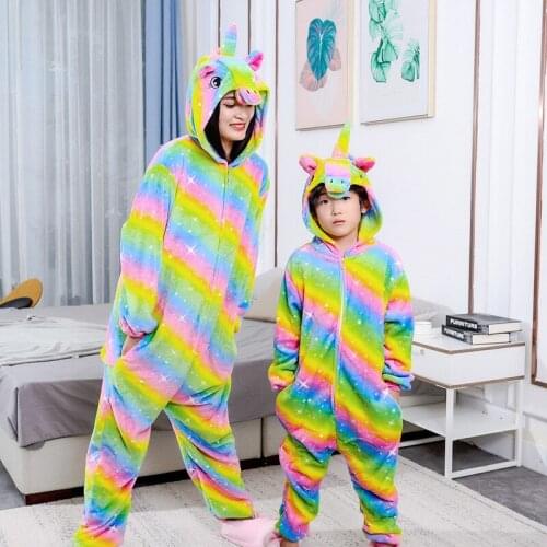 Unicorn Pajamas Children Baby Girls Hooded Pyjamas Boy Sleepwear Animal Tiger Shark Licorne Onesies Kids Costume Jumpsuit Pijama