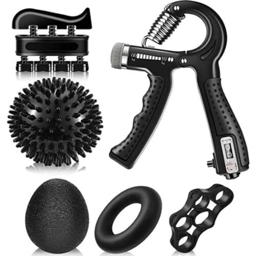 Counting Hand Grip Enhancer Forearm Wrist Strength Training Kit Finger Exerciser Massage Grip Ball Fitness Equipment