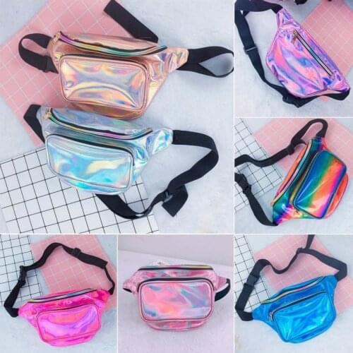 2019 New Design Fashion Reversible Sequin Glitter Waist Fanny Pack With Black Belt Hip Purse Waterproof Chest Handbags