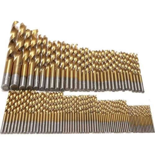Titanium Coated Manual Twist Drill Set HSS High Speed Steel Drill Bit Set Tool for Metal Woodworking Brocas