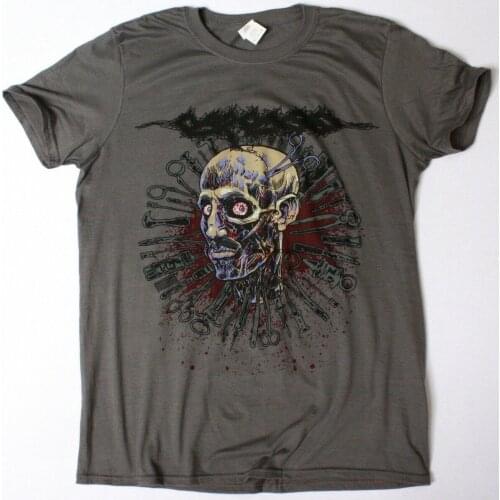 CARCASS HEAD ONE FOOT 2016 TOUR GREY CHARCOAL T SHIRT GRINDCORE DEATH METAL