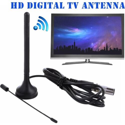 Universal Indoor HD Digital Dual DTA-180 TV Aerial Mini Antenna Portable Magnetic Base FKU66
