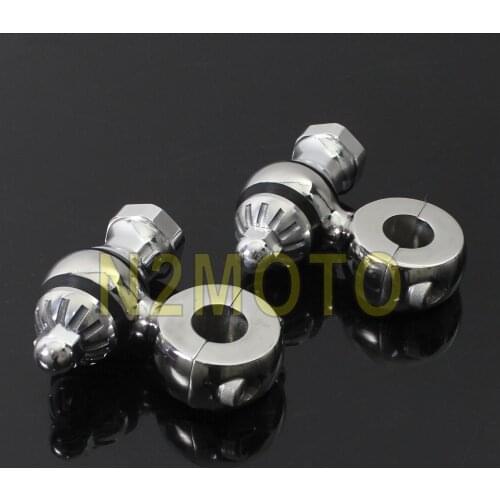 Universal 7/8" Bar Mount Bracket Clamp 22.2cm Motorcycle Polish 2" Handlebar Riser Spear Spike Style for Harley Touring Softail