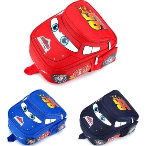 Disney car cartoon Kindergarten bag for school children car backpack boy book bag waterproof 2-6 years old