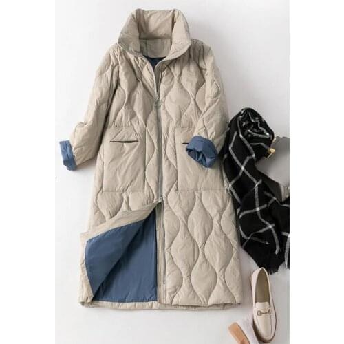 2021 Winter Long Oversize 90% Duck Down Jackets Women Casual Fashion Warm Coat Autumn Slim Puffer Black Jacket