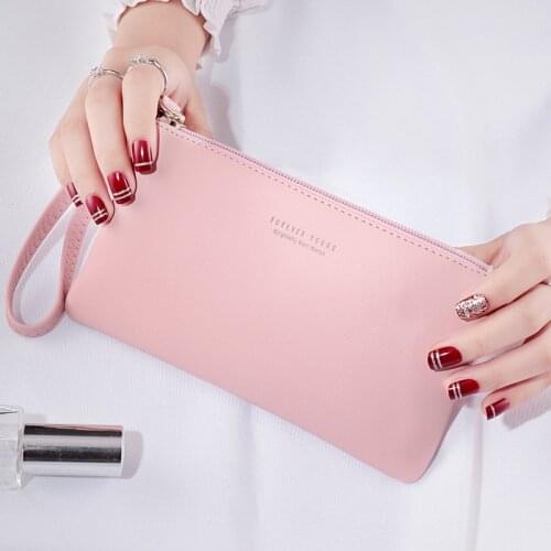 Ladies mini clutch bag PU leather envelope bag clutch bag female wallet mobile phone pocket clutch bag zipper wrist coin purse