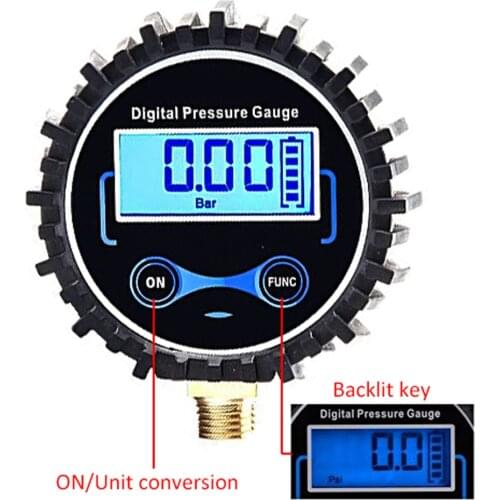 0-200PSI LCD Digital Tire Pressure Gauge Car Auto Motorcycle Tyre Air PSI Meter 1/8" NPT Car Accessories