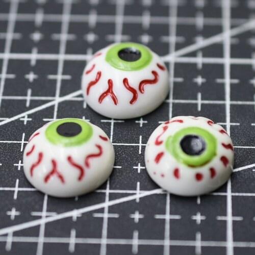 1pcs/lot resin flat back lovely eye 15mm Hallowmas Cabochons Hair Bow Center Card Frame Making Craft DIY