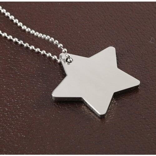 10 Pcs/Lot Star Shaped Personalized Blank Stainless Steel Collar Name ID Tag Dog Cat Puppy Pendant Pet Accessories