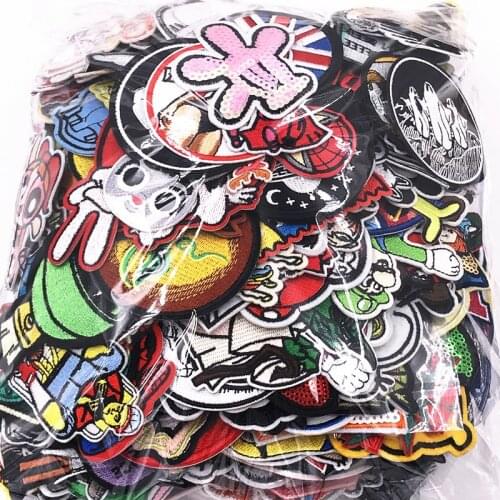 100pcs/pack Caroon Animals Patches Embroidery Iron On Clothes Jeans Apparel Decoration Appliques Sewing Clothing Repair Holes