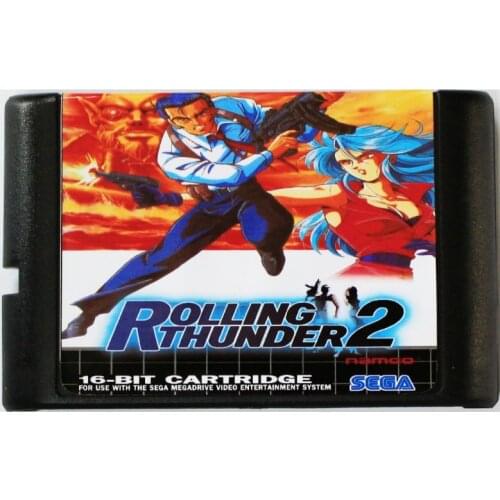 Rolling Thunder 2 16 bit MD Game Card For Sega Mega Drive For SEGA Genesis