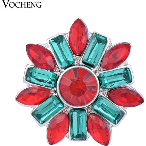 18mm Vocheng Ginger Snap Inlaid Crystal Interchangeable Button Jewelry Vn-907