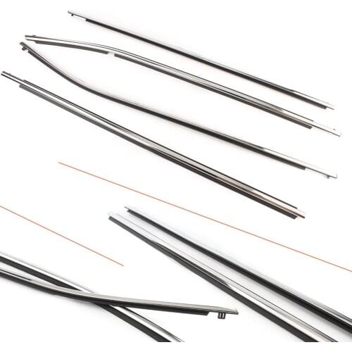 4pcs Chrome Car Exterior Door Window Sweep-Belt Molding Weatherstrip for Toyota Corolla 2013 2014 2015 2016 2017 2018