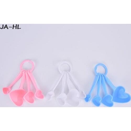 4Pcs/Lot=1Boxes)Love Measuring Spoon Favors Kitchen accessories Baby Shower Favors Birthday Gift