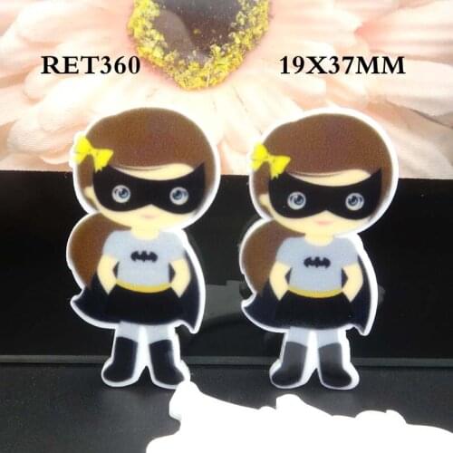 50pcs,19x37mm Girls Flatbacks Resin For Diy Holiday Decoration Craft Scrapbooking RET360