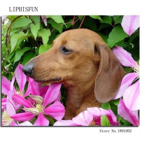 5D Diy Diamond Embroidery Dog Crafts Direct Selling Cotton New Needlework Diy Diamond Painting Kit Full Square